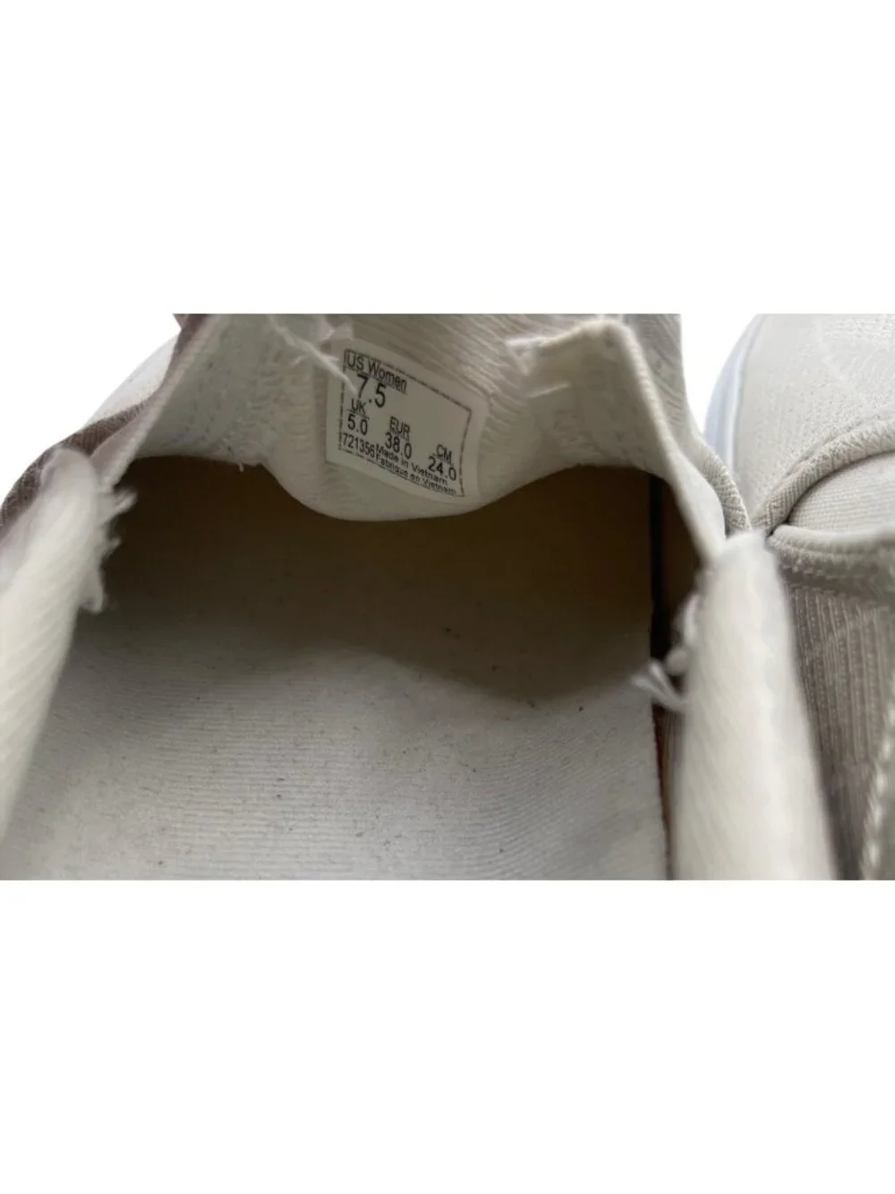 Vans Asher Deluxe Comfort Slip On Sneakers Women's 7.5 Woven Textile Light Gray